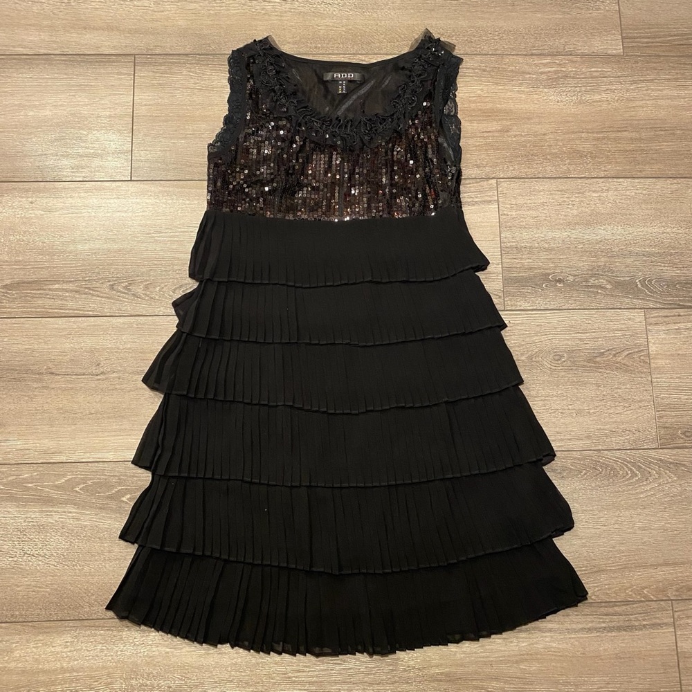 Black sparkly tiered dress